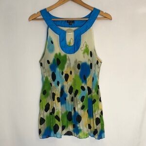 Piano Sleeveless Multi Color Crinkle Top Size XL